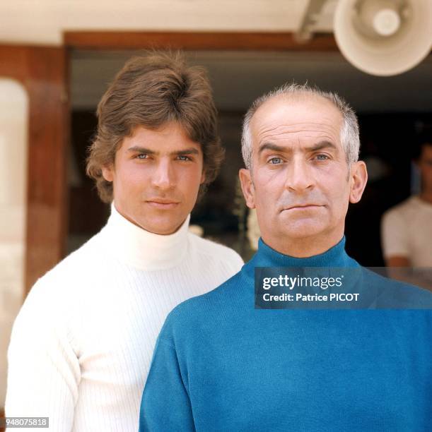 Louis de Funes and son Olivier.