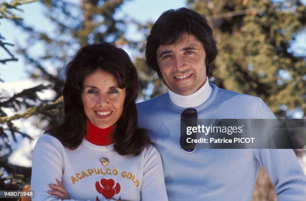 Sacha Distel and wife Francine.