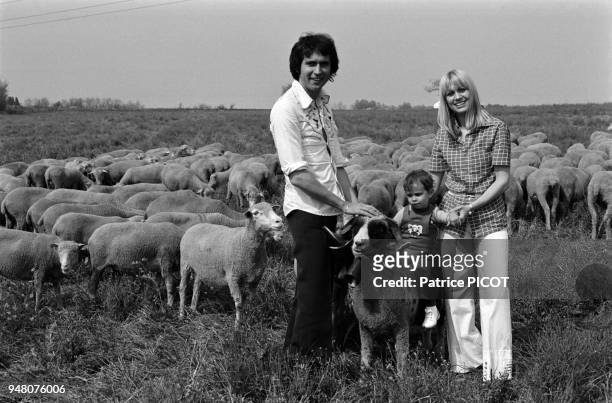 Stone and Charden with Baptiste in St Remy de Provence, april 1974.