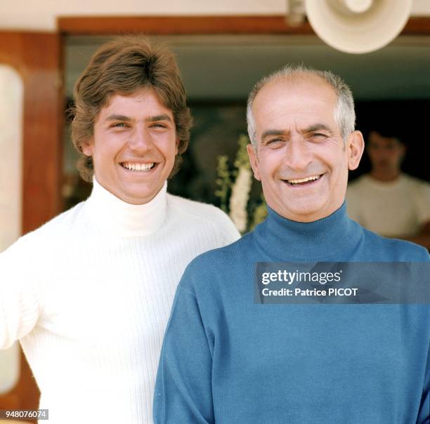 Louis de Funes and son Olivier.