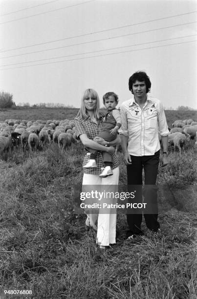 Stone and Charden with Baptiste in St Remy de Provence, april 1974.