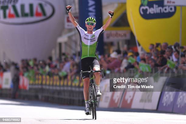 Arrival / Ben O'Connor of Australia and Team Dimension Data / Celebration / during the 42nd Tour of the Alps 2018, Stage 3 a 138,3km stage from...