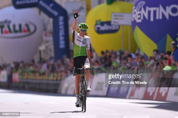Arrival / Ben O Connor of Australia and Team Dimension Data / Celebration / during the 42nd Tour of the Alps 2018, Stage 3 a 138,3km stage from...