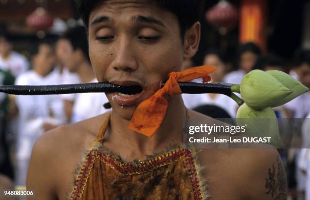 Festival chinois pour les neuf dieux-empereurs, plus communément appelé festival végétarien. Les neuf dieux-empereurs sont supposés apporter bonheur...