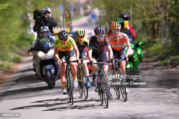 Janneke Ensing of The Netherlands and Team Ale Cipollini / Pauline Ferrand-Prévot of France and Team Canyon SRAM Racing / Megan Guarnier of The...