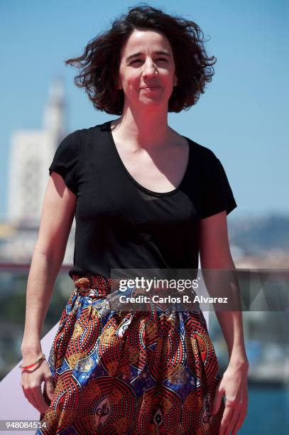 Director Mar Coll attends 'Matar al Padre' photocall during the 21th Malaga Film Festival on April 18, 2018 in Malaga, Spain.