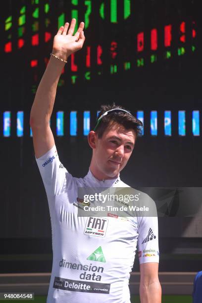 Podium / Ben O'Connor of Australia and Team Dimension Data White Best Young Rider Jersey / / Celebration / during the 42nd Tour of the Alps 2018,...