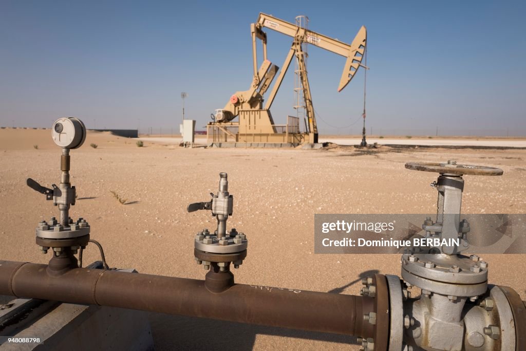 Pipeline et puits de pétrole