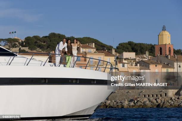 Saint Tropez - Superyachts - Motoryachts - Mangusta 92 "Triple Fun" in Saint Tropez.
