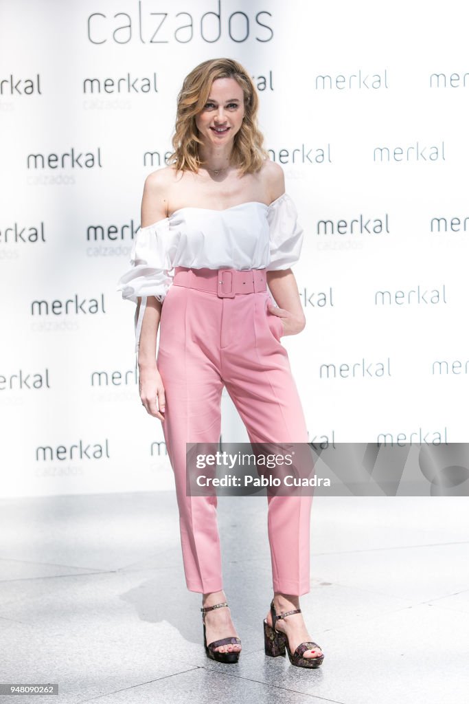 Spanish actress Marta Hazas presents Merkal collection at Atocha