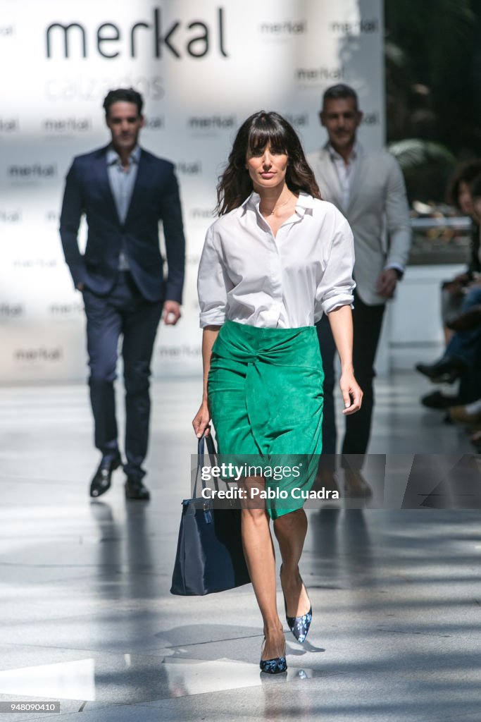 Ana Albadalejo walks the runway during the Merkal fashion show at