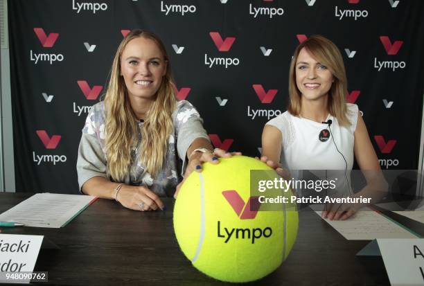 Ceo of Lympo Ada Jonuse with tennis superstar Caroline Wozniacki serves up a partnership with fitness app Lympo, which provides rewards for physical...