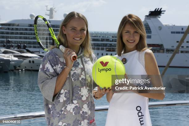 Ceo of Lympo Ada Jonuse with tennis superstar Caroline Wozniacki serves up a partnership with fitness app Lympo, which provides rewards for physical...