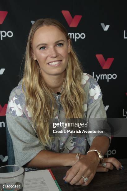 Tennis superstar Caroline Wozniacki serves up a partnership with fitness app Lympo, which provides rewards for physical activity, at Le Meridien...