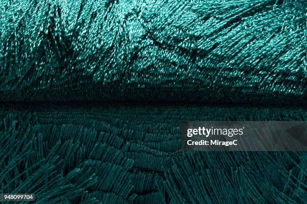 thread spool cut into halves - schnittwunde stock-fotos und bilder