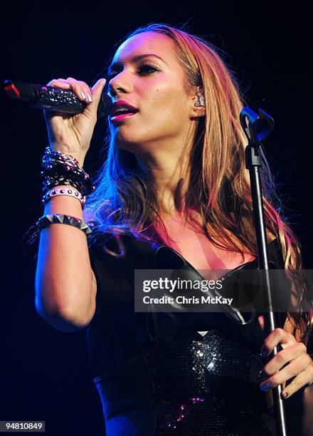 Leona Lewis performs at Star 94's Jingle Jam 2009 at the Gwinnett Center Arena on December 17, 2009 in Duluth, Georgia.