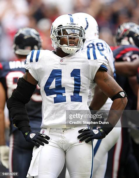 Safety Antoine Bethea of the Indianapolis Colts on the field during the game with the Houston Texans on November 29, 2009 at Reliant Stadium in...