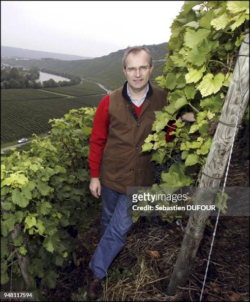Michael von Wurtemberg at home at Schloss Monrepos. In his vineyard near Stuttgart. The Wurtemberg family has been growing red and wine wine for a...