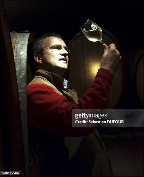 Michael of Wurtemberg in the cellar at Schloss Monrepos near Stuttgart. The Wurtemberg family has been growing red and white wine for a century.