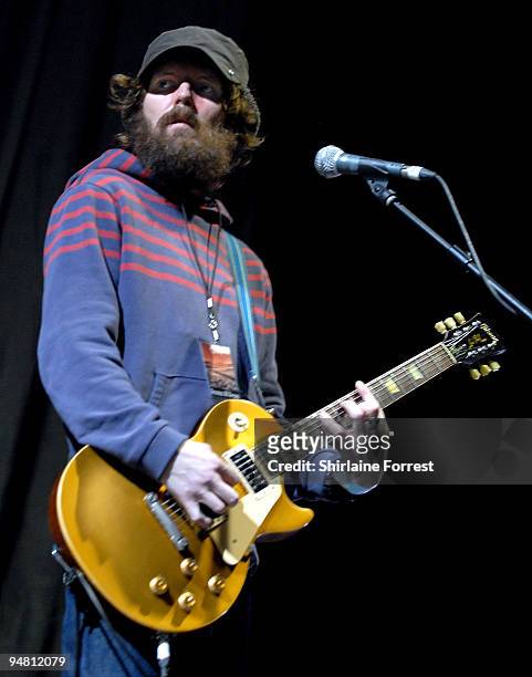 Huw Bunford of Super Furry Animals performs at Manchester Central on December 18, 2009 in Manchester, England.