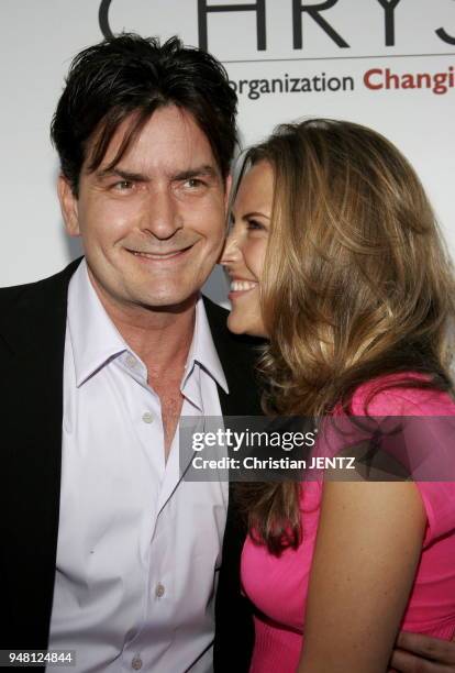 Bel Air - Charlie Sheen and Brooke Wolofsky attend the Chrysalis' 5th Annual Butterfly Ball held at Italian Villa Carla and Fred Sands in Bel Air,...