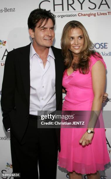 Bel Air - Charlie Sheen and Brooke Wolofsky attend the Chrysalis' 5th Annual Butterfly Ball held at Italian Villa Carla and Fred Sands in Bel Air,...