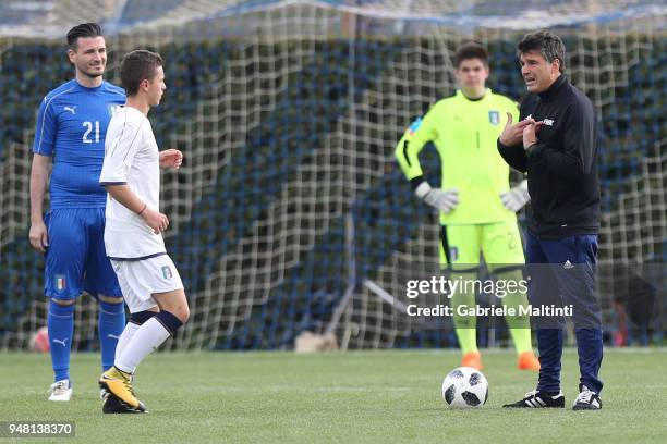 Massimo Busacca, head of the FIFA arbitration department during the FIFA Referee Seminar - Media Day at Coverciano on April 18, 2018 in Florence,...