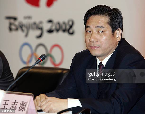 Wang Zhiyuan, Chief Economist of the Beijing 2008 Olympics, speaks at a press conference in Beijing, China, March 28, 2006. Beijing will almost...