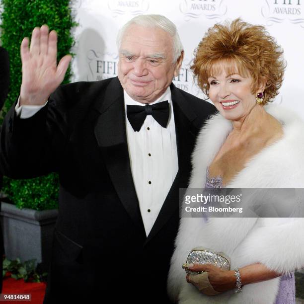 Actor Ernest Borgnine, left, and his wife Tova Borgnine, chief executive officer of Tova Corp., pose at the 34th Annual FiFi awards ceremony hosted...