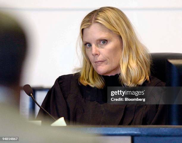 Beach County Circuit Judge Elizabeth T. Maass listens to an attorney in her courtroom Monday, April 2005, in West Palm Beach, Florida. Morgan Stanley...