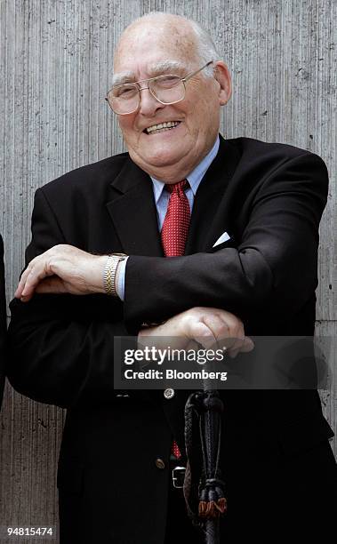 Joseph Desmond, a Wendy's San Jose franchise owner, smiles before speaking to the press at the San Jose police department, April 22, 2005 in San...