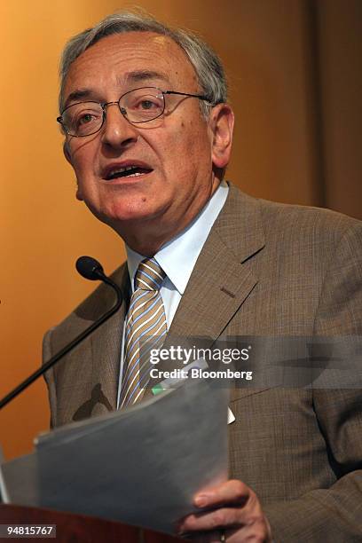 International Energy Agency Executive Director Claude Mandil speaks at the Sixth International Oil Summit in Paris, France, Thursday, April 21, 2005.