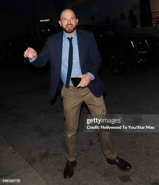 Paul Scheer is seen on April 17, 2018 in Los Angeles, California.