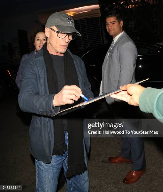 Ed Harris is seen on April 17, 2018 in Los Angeles, California.