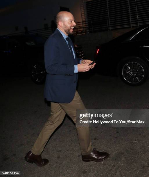 Paul Scheer is seen on April 17, 2018 in Los Angeles, California.