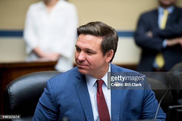 Rep. Ron DeSantis, R-Fla., listens during the House Oversight and Government Reform Committee hearing on "Top Management and Performance Challenges...