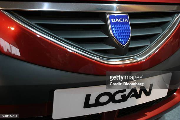 The front grill of a Renault-Dacia X90 seen in Guyancourt, near Paris, France, Wednesday, June 2, 2004. Renault SA, France's No. 2 carmaker, said...