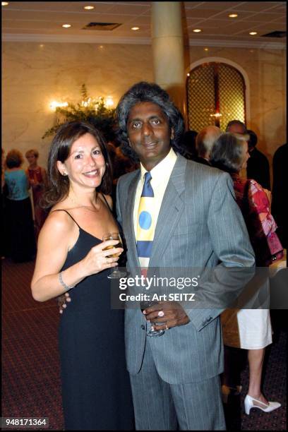 Anand Armitraj and Diane at the Wimbledon championships ball at the Savoy Hotel.