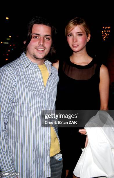 Ivanka Trump and Bingo Gubelmann at the launch of Calvin Klein's new fragrance, "Eternity Moment," held at Hotel Gansevoort Rooftop.