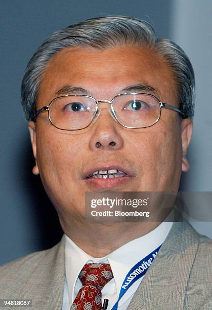 Peter Pang, President of Bosch , speaks in Beijing, China June 10, 2004.