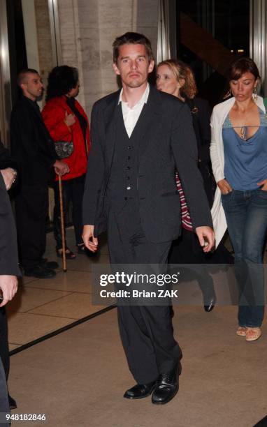 Ethan Hawke arrives to the New York Film Festival Opening Night - "Look At Me" Screening held at Lincoln Center, New York City.