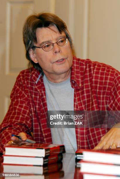 Stephen King and Stewart O'Nan signs copies of their new book "Faithful", New York City.