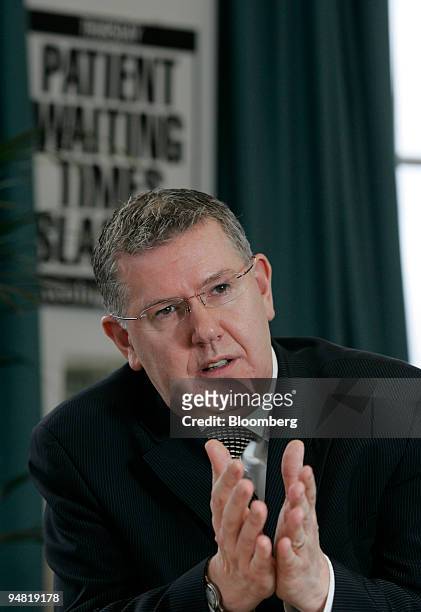 Andy Kerr, Minister for Health and Community Care at the Scottish Parliament speaks at his Edinburgh office, Wednesday, January 18, 2006. Scots have...