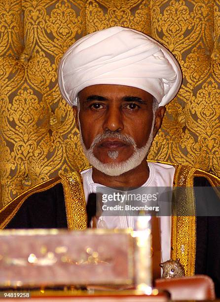 His Majesty Sultan Qaboos bin Saeed of the Sultanate of Oman pauses at the 26th Annual Gulf Cooperation Council Summit in Abu Dhabi, United Arab...