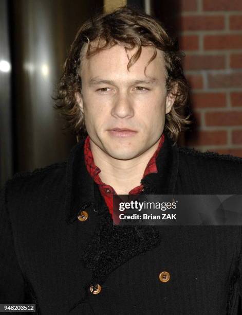 Heath Ledger arrives to a screening of "Candy" held at the Tribeca Grand Hotel screening room, New York City BRIAN ZAK.