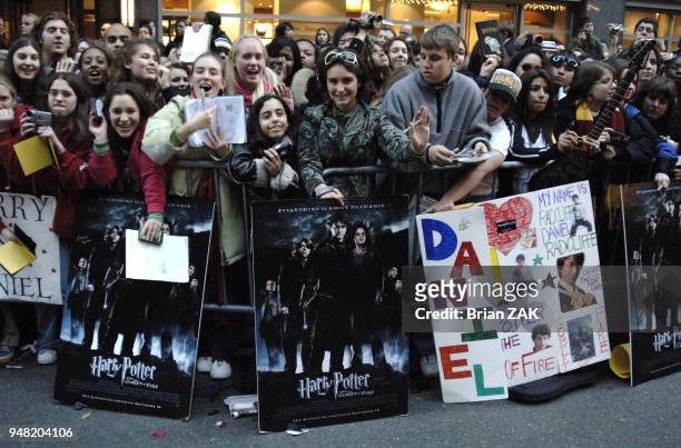 Fans gathered outside the U.S. Premiere of "Harry Potter and the Goblet of Fire" held at the Ziegfeld Theatre, New York City BRIAN ZAK.