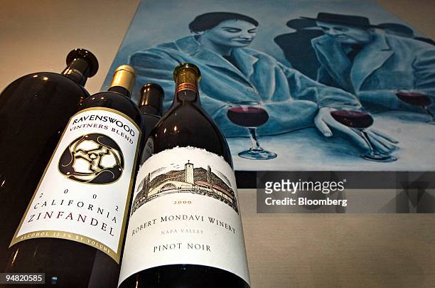Constellation Brands wines are seen in the company's corporate office in Fairport, New York on Thursday, December 29, 2005. Constellation Brands...