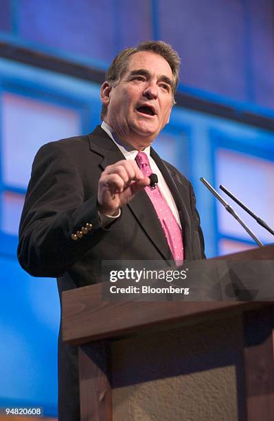 Rep. Billy Tauzin speaks at the opening session of the 53rd Annual National Cable and Telecommunications Show in New Orleans, Louisiana May 3, 2004.