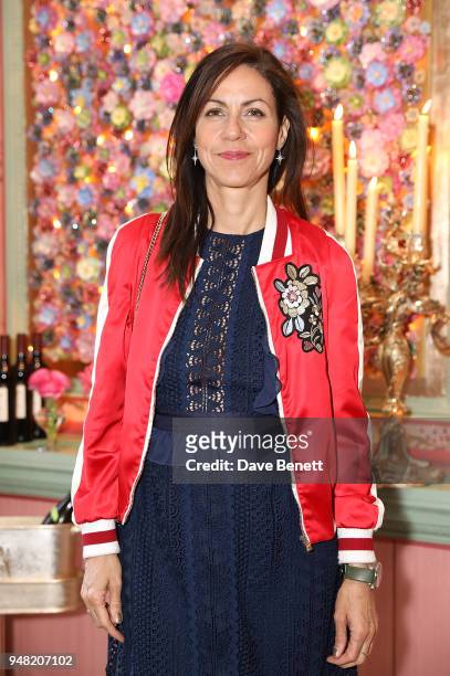 Julia Bradbury attends Peanut's 1st birthday party at Annabel's on April 18, 2018 in London, England.
