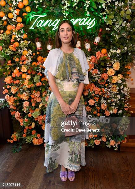 Laura Jackson attends the launch of new gin Tanqueray Flor de Sevilla in partnership with Jose Pizarro at Pizarro Restaurant on April 18, 2018 in...